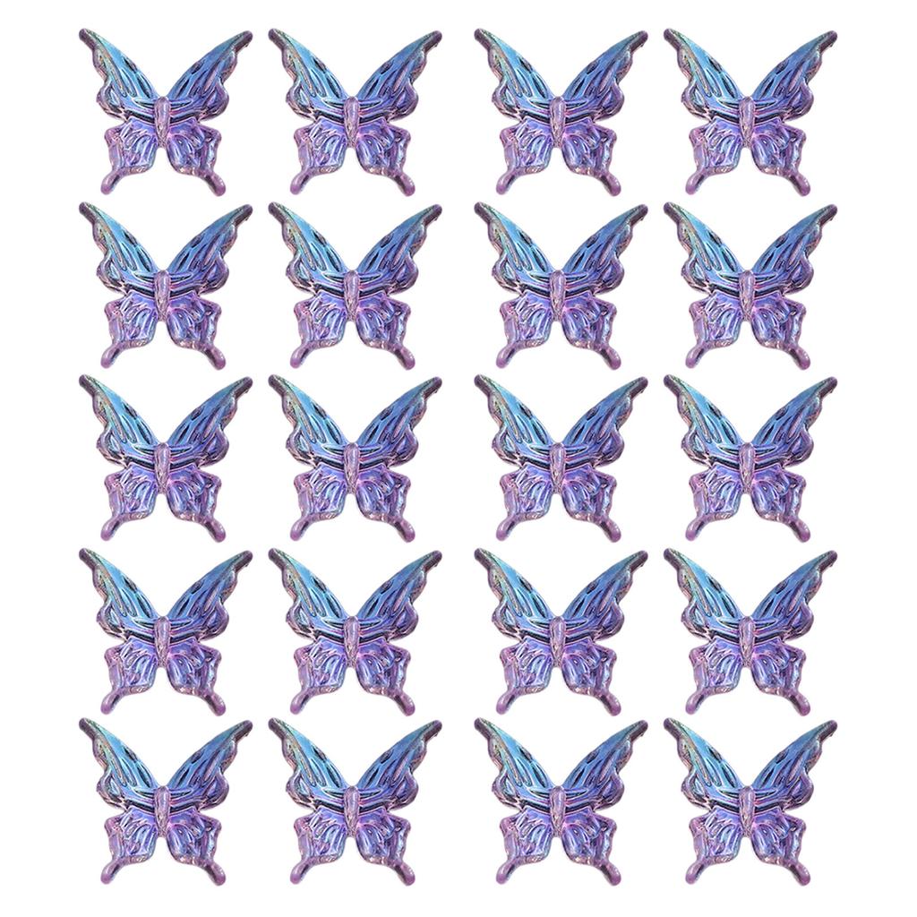 Pack Of 20 Colorful Butterfly Beads for Jewelry Making and Craft Projects Loose Spacer Beads for Necklaces Bracelets