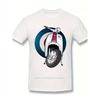 T-shirt Grafica da Uomo con Scooter Italiano Retrò - Taglia L Camicia Casual a Maniche Corte con Design Vintage Blu e Rosso, Girocollo Vestibilità Regolare per