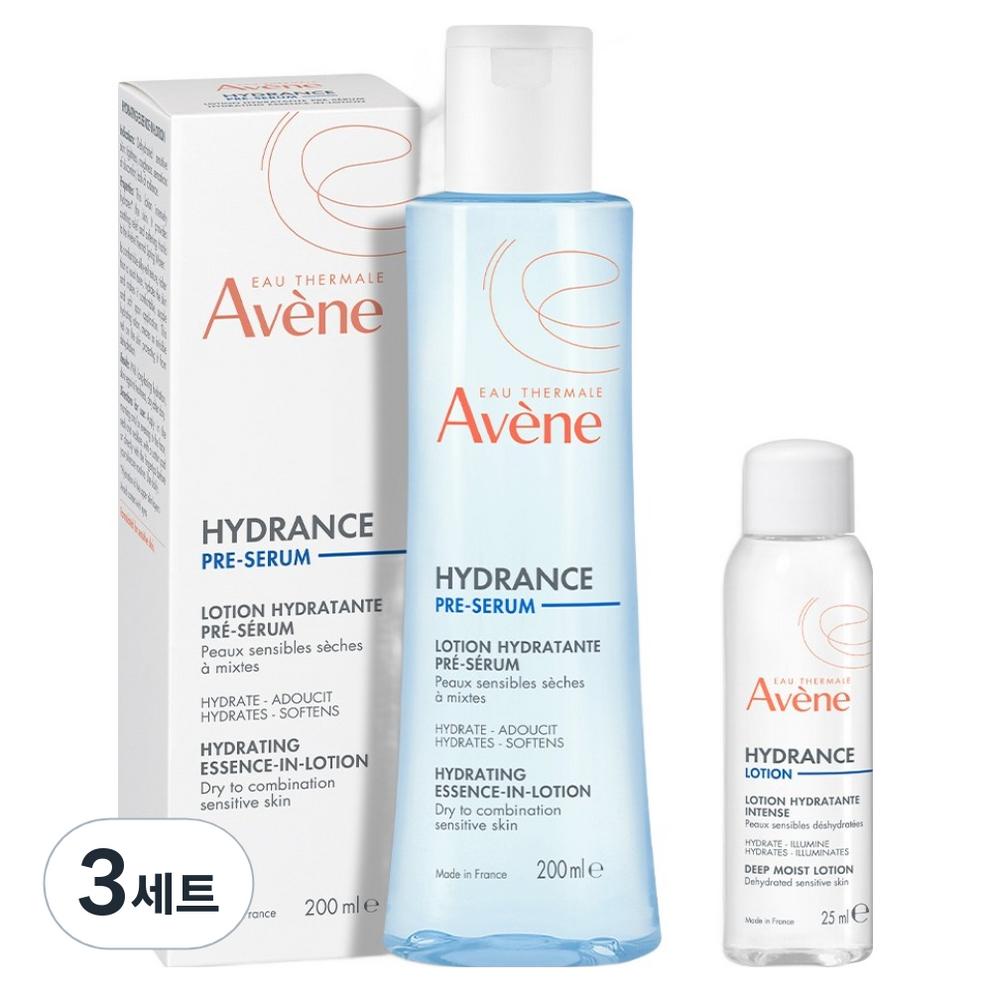 Avene Hydrance Thermal Spring Water Boosting Essence in Lotion 200ml + Deep Moist Lotion 25ml Set, 3 Sets