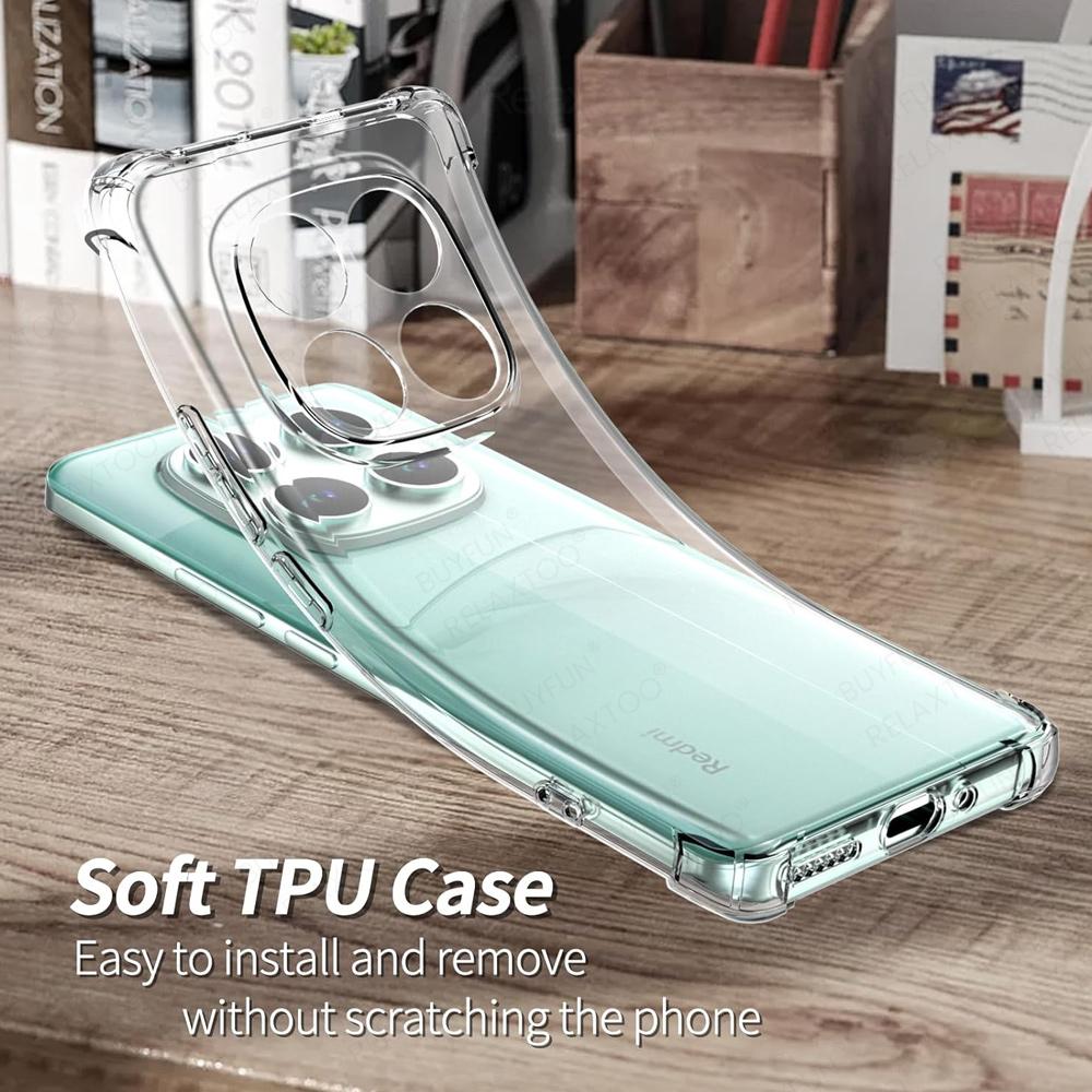 Funda Transparente Para Xiaomi Redmi Note 14 Pro 5G Cubierta Suave Para Teléfono Redmy Note14 14Pro 13 Pro+ 13Pro Plus Note14Pro 4G Carcasa