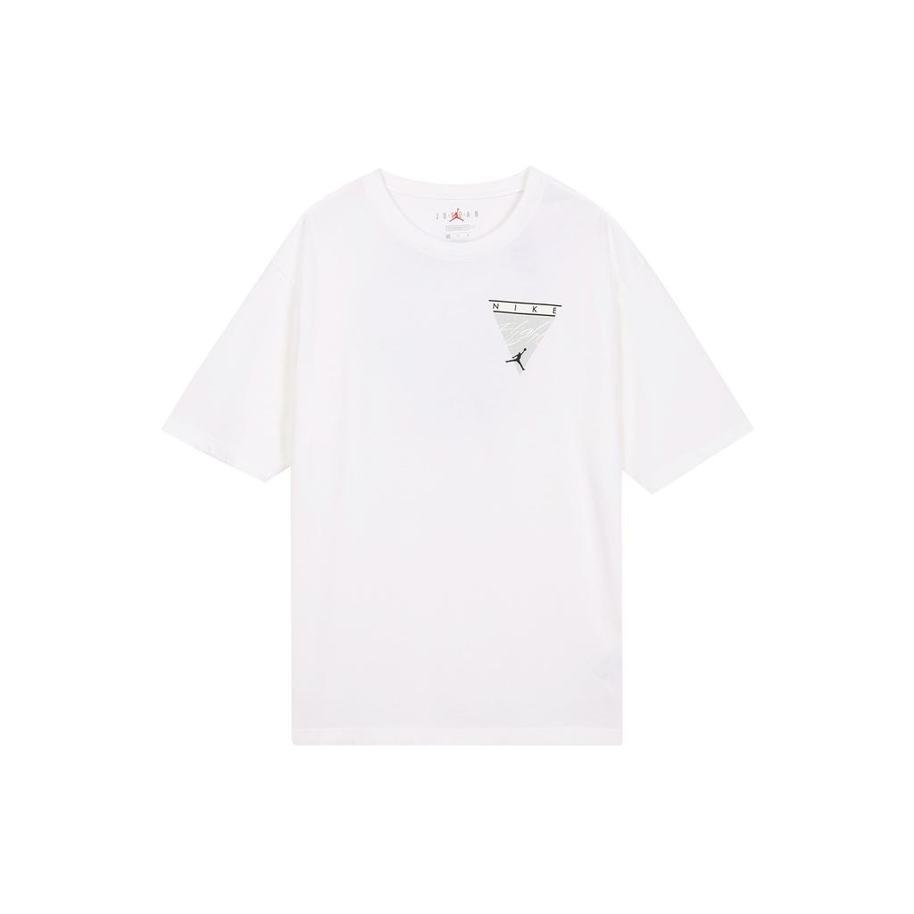 Air Jordan Flight Essentials Washed Print Crew Neck Short Sleeve T-Shirt Men Tops White CZ8064-101