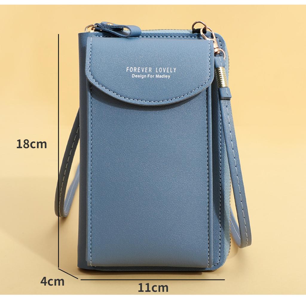 Women's Wallet Shoulder Mini Leather Bags Straps Mobile Phone Big Card Holders Wallet Handbag Money Pockets Girls Small Bags sac