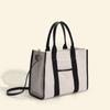 New high-end cotton fabric with large capacity tote bag for women's work and commuting laptop bag, contrasting hand bags