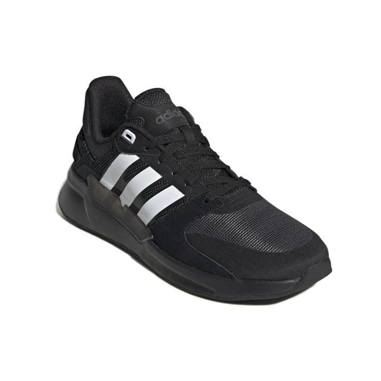 adidas Neo Run 90S Mesh TPU Trendy Comfortable Non-Slip Lightweight Low-Top Casual Shoes Men Sneaker Black White EG8657