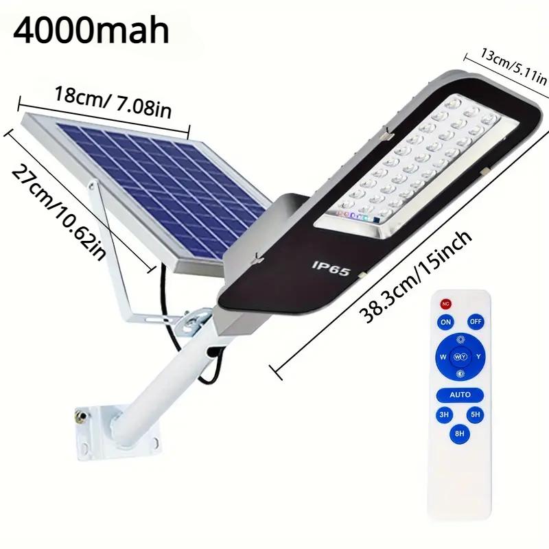 

Outdoor Powerful Solar Street Light Waterproof From Dusk To Dawn Lighting Garden Garage Terrace House Remote Control Wall Lamp 4000mAh