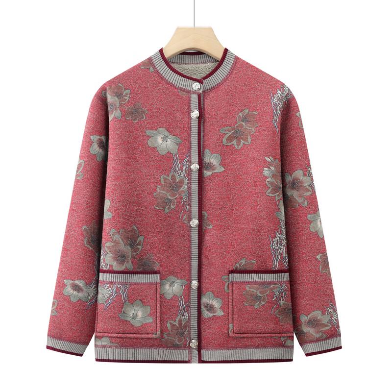 Langsha Women's Thermal Knit Cardigan for Elderly