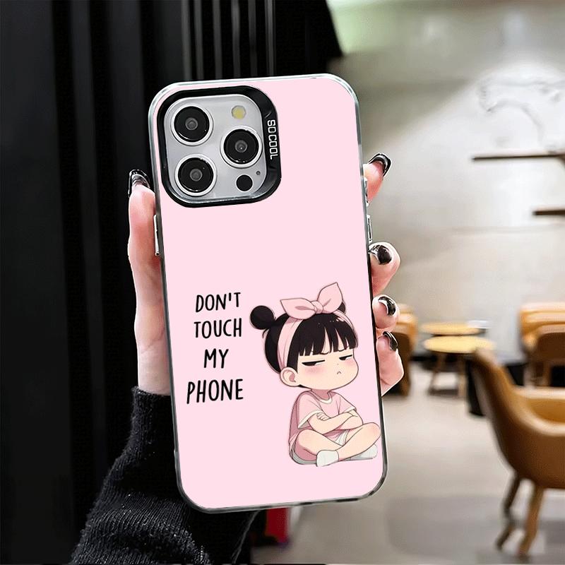 Funny Dont Touch My CallPhone Shockproof Phone Case for iPhone 17 Air 16 16E 15 Pro Max 14 Plus 13 Mini 12 Back Cover Anti Fall