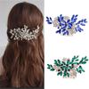 Elegant Bridal Rhinestones Headband Handmade Artificial Pearls Hair Vine Hair Comb for Weddings and Formal Event
