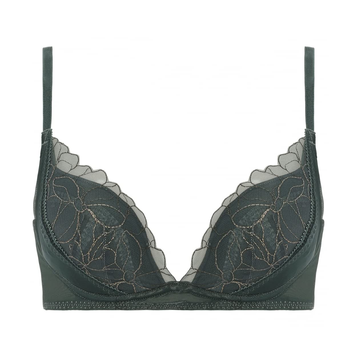 

AMOSTYLE Очаровательный Гламур Беспроводной Блестящий M010 Размер D70 Бюстгальтер, Океан, (зеленый),