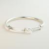Foot Silver S999 Hollow Out Peace Plate Bracelet China-Chic New Chinese Versatile Women's Push Pull Sterling Silver Bracelet for Girlfriend
