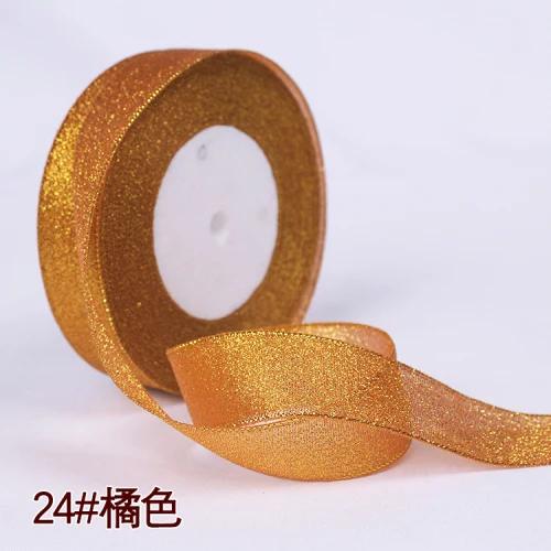 25yards 25MM Glitter Onion Ribbon Chrismas Wedding Decor Cake Candy Box Packaging Gift Wrap Materials Apparel DIY Accessories