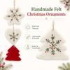 Felt Christmas Felt Ornaments Lightweight Embroidered Snowflake Snowflake Ornaments Assorted Shapes Hanging Cord