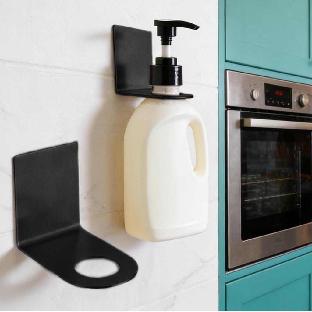 Wall Shampoo Stainless Steel Bathroom Supply Shower Bottle Holder Portable Soap Rack Silver Wall Mount Gel Holder