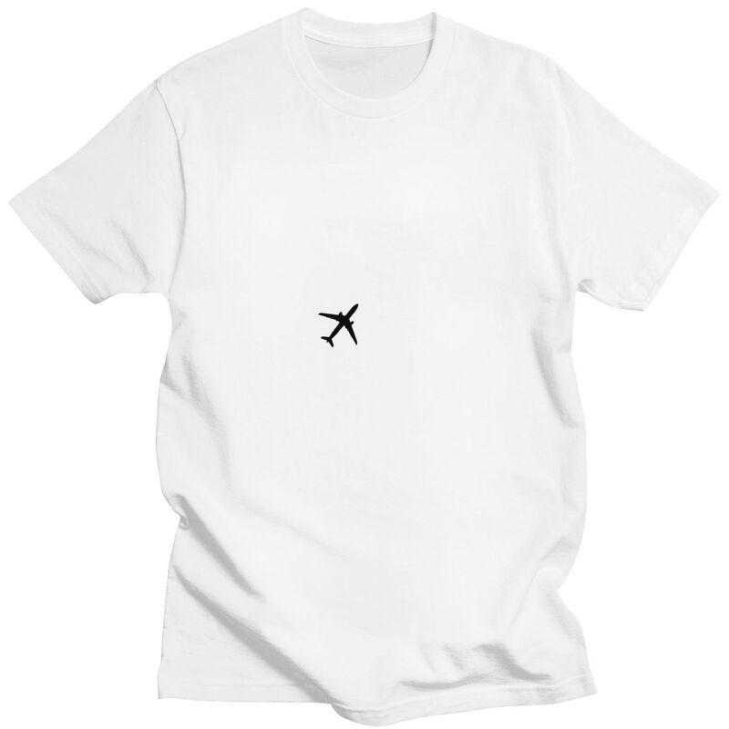 Individuelles Born To Fly Flugzeug T-Shirt Herren Kurzarm 100% Baumwolle T-Shirt Lässig Luftfahrt Flugzeug Pilot Geschenk T-Shirts Mode T-Shirt