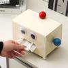 Cute Doll Tissue Box Creative Dining Table Plastic Tissue Box Kitchen Wet Wipes Tissue Dispenser Nordic Home Decoration Art