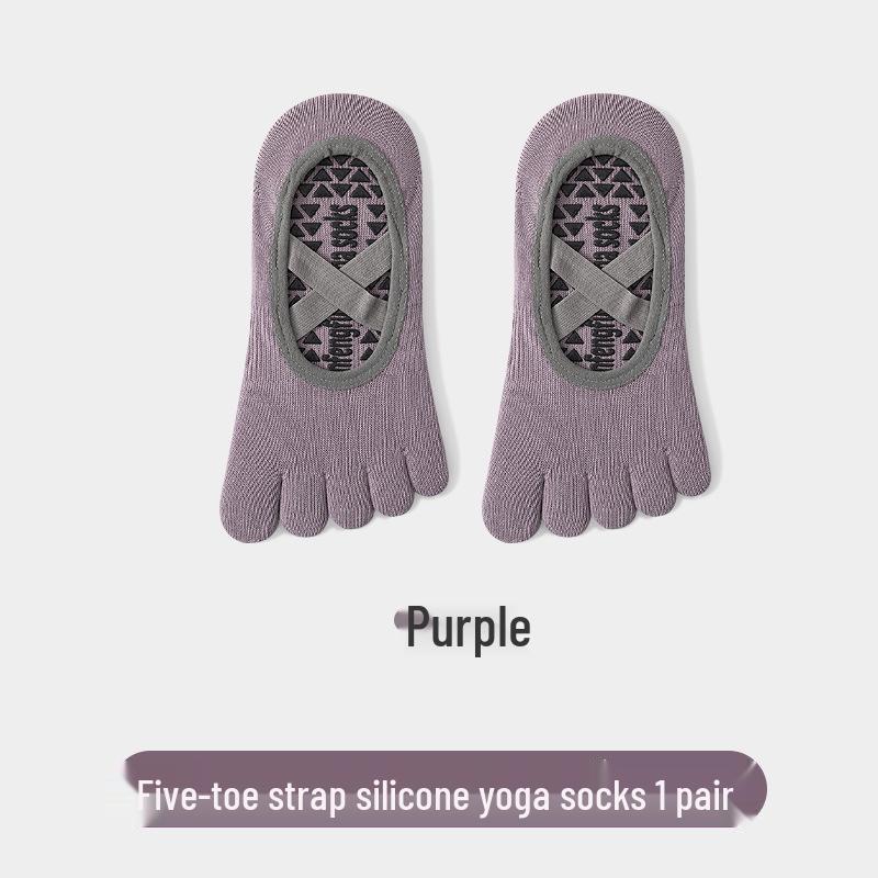 Non-Slip Women's Yoga Toe Socks - Lightweight Summer Pilates Socks for Beginners