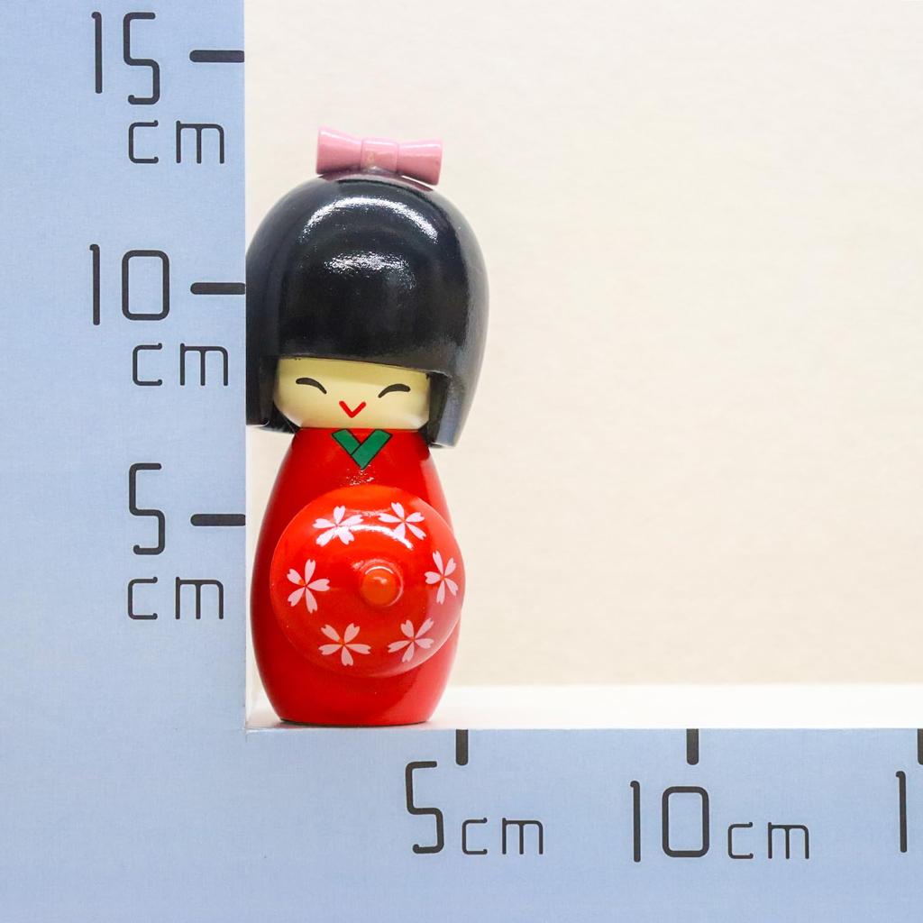 Castle Enterprises Wooden Kokeshi Dolls Set of 12 (Large), 14cm, Red, (Japanese Souvenir, Festival/Event/Children's Party/Street Stall/Fair)