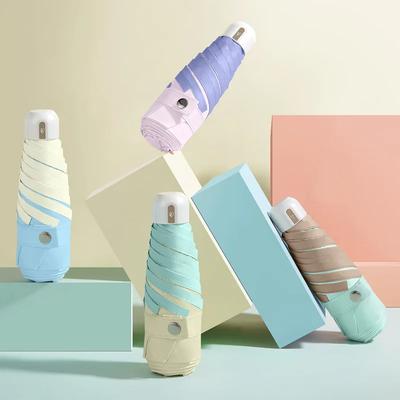 Ombrello da sole Piccolo e Portatile Ombrello Capsula Ombrello Femminile Doppio Uso Sole e Pioggia Ombrello da Sole