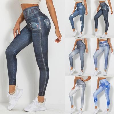 Pantalones Deportivos de Running, Fitness, Yoga para Mujer, Moda Nueva, Estampado Digital, Ajustados, Alta Elasticidad, Secado Rápido