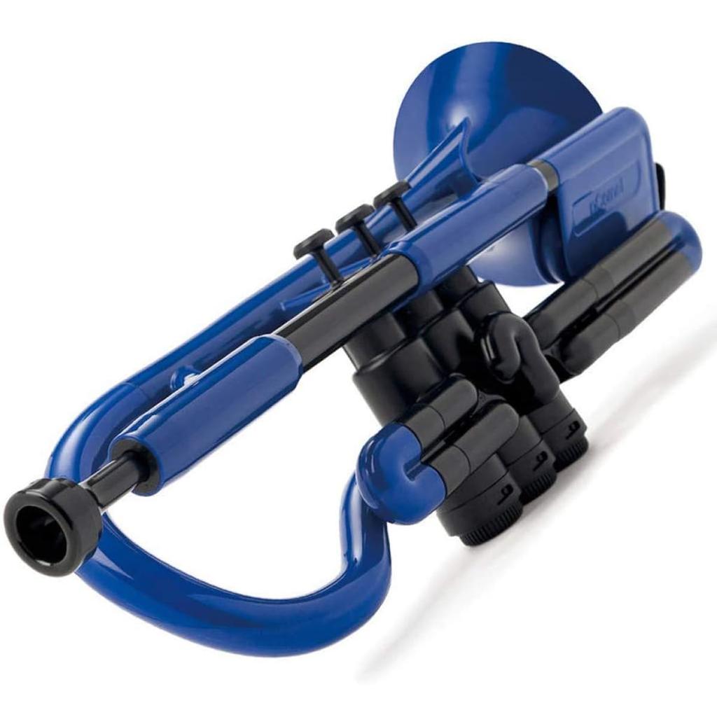 PInstruments Plastic Instrument de suflat Cornet pCornet Bb Ton Ușor Foarte Durabil ABS Biocoat Antibacterian PCORNET1B Blue Bag &