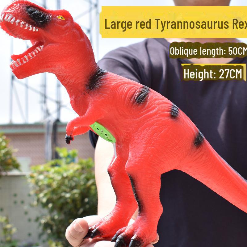 Soft Plastic Giant Dinosaur Model - Cotton-Filled Tyrannosaurus Rex/Triceratops Gift