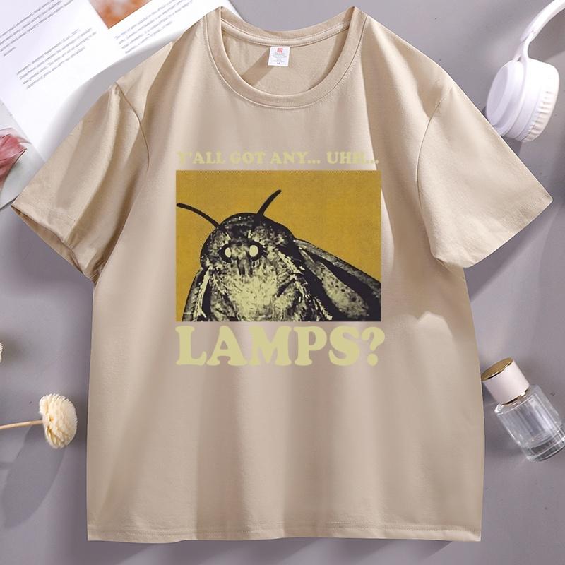 Yall Got Any Uhh Lamps Tshirt Funny Meme T Shirt Casual Short Sleeve Round Neck Tshirt Streetwear Unisex Clothing Male Clothes
