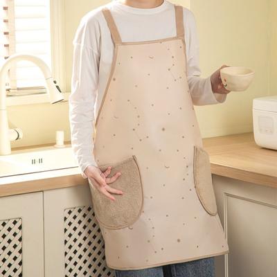 New Oil-proof Cooking Aprons Waterproof with Pockets Painting Apron Hands Wipe Breathable Coffee Overalls for Women