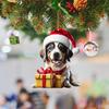 Vánoční ozdoba Živá barva Snadné zavěšení Roztomilý pejsek Závěsný přívěsek do auta Vánoční stromeček Akrylový přívěsek