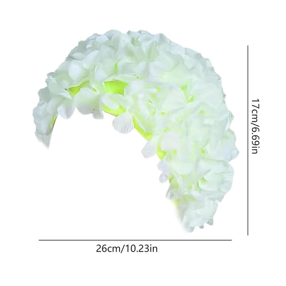 Swimming Bath Cap Breathable 3D Flower Women Bathing Caps Soft Long Hair Diving Hood Ear Protection Pool Accessories