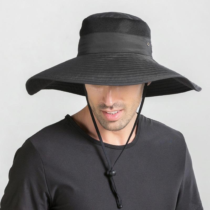 Summer outdoor sun hat women's hat fishing hat breathable sunscreen big eaves sunshade bucket hat