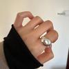 Europäischer und Amerikanischer Unregelmäßiger Eieroberflächen-Heller Ring - Damen Kaltstil Offener Ring, Einfache Persönlichkeit, Internet-Berühmtheit Zeigefinger Mode.