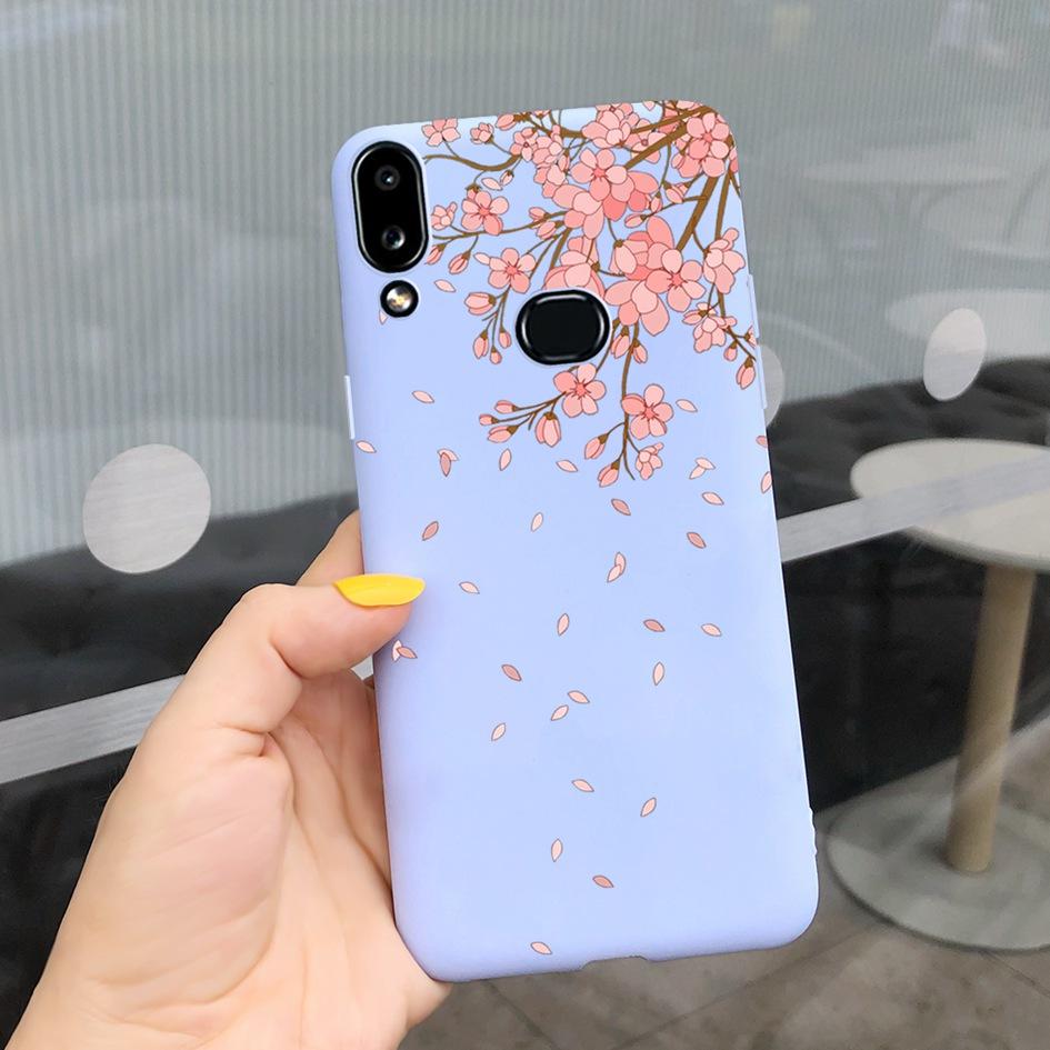 For Phone Case Samsung Galaxy A10s A107 SM-A107F Case Fashion Candy Color Flower Soft Cover For Samsung A10s A 10 S A10 2019 Bag