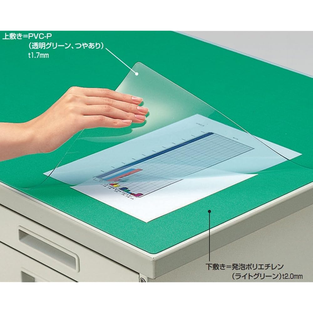 KOKUYO (KOKUYO) Soft (Vinyl Chloride) Desk Mat with Underlay 1387 x 687 Ma - 247