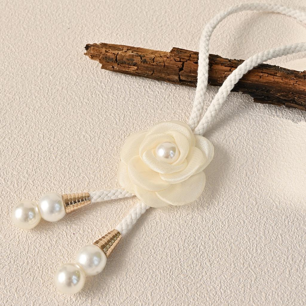 2Pcs Elegant Artificial Pearl Flower Curtain Strap Adjustable Curtain Buckle Home Decoration Adds A Warm Atmosphere To The Home