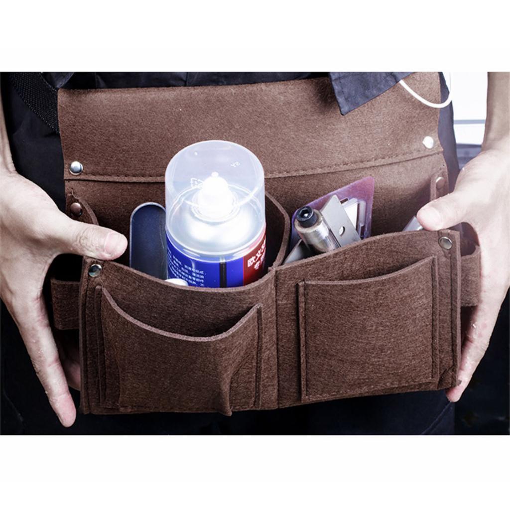 Durable Canvas Tool Bag with Adjustable Waist Belt for Carrying Nails and Tools Woodworking Nail Waist Pocket