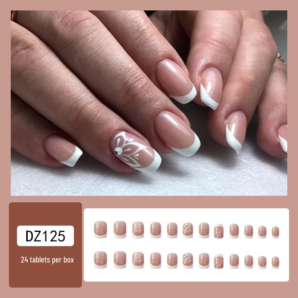 French Rhinestone Handmade Press-On Nail Tips