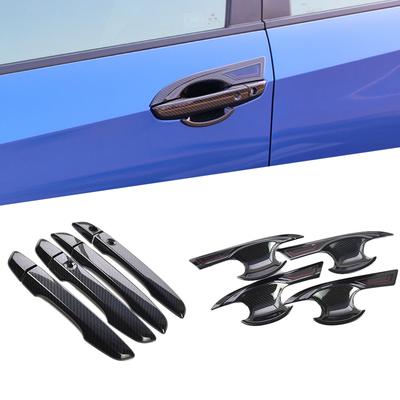 Door Bowl + Door Handle Cover  ABS Carbon Fiber Exterior Car Accessories For Honda Civic 10th 2016 2017