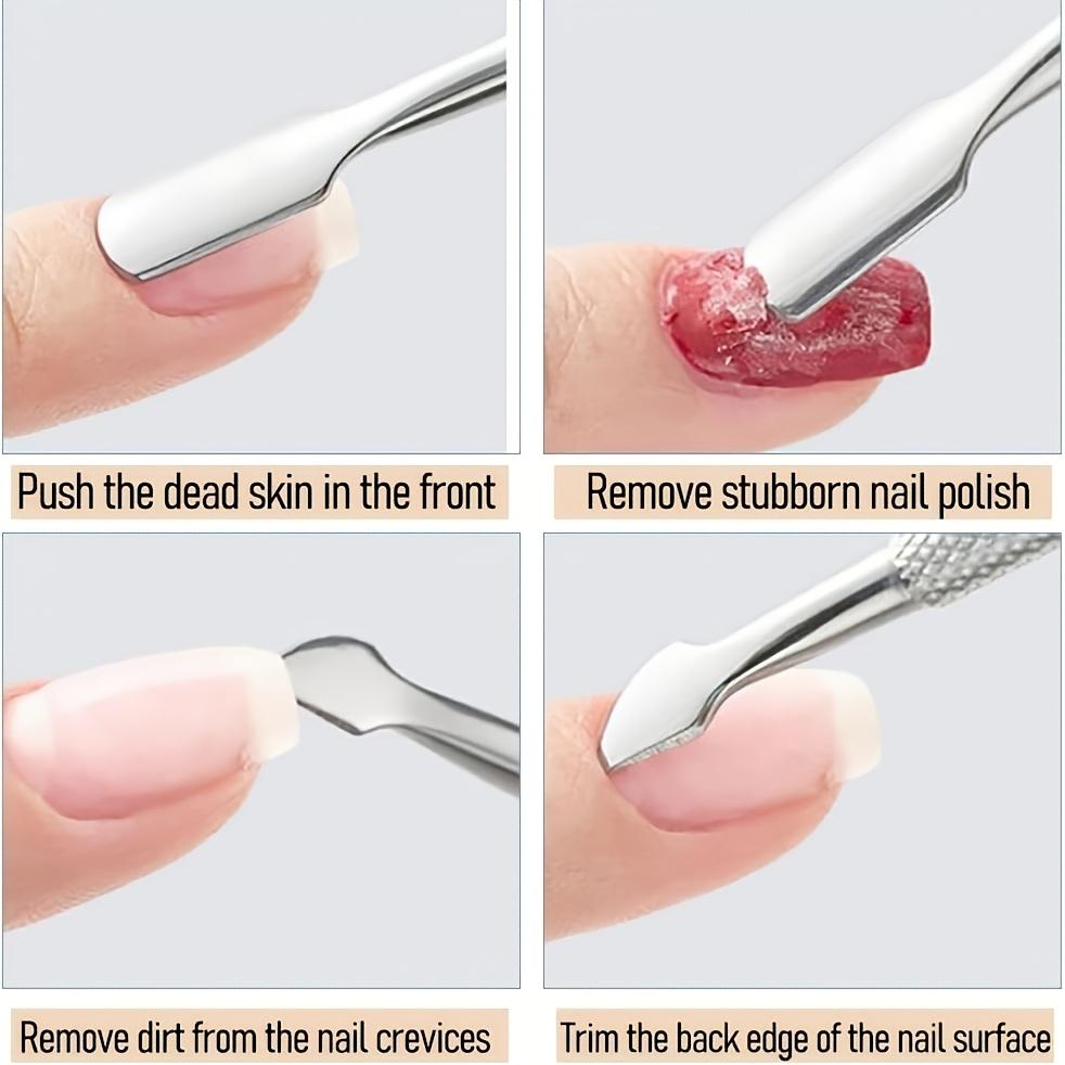 Xiaomi 6pcs Nail Cleaning Cuticle Steel Pusher Manicure Tools Home Care Tools Cuticle Removal Cleaning Nail Gap Dirt Gel Polish Removal