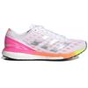 adidas Adizero Boston 9 White Screaming Pink Women Sneakers Cloud-White Silver-Metallic H68744