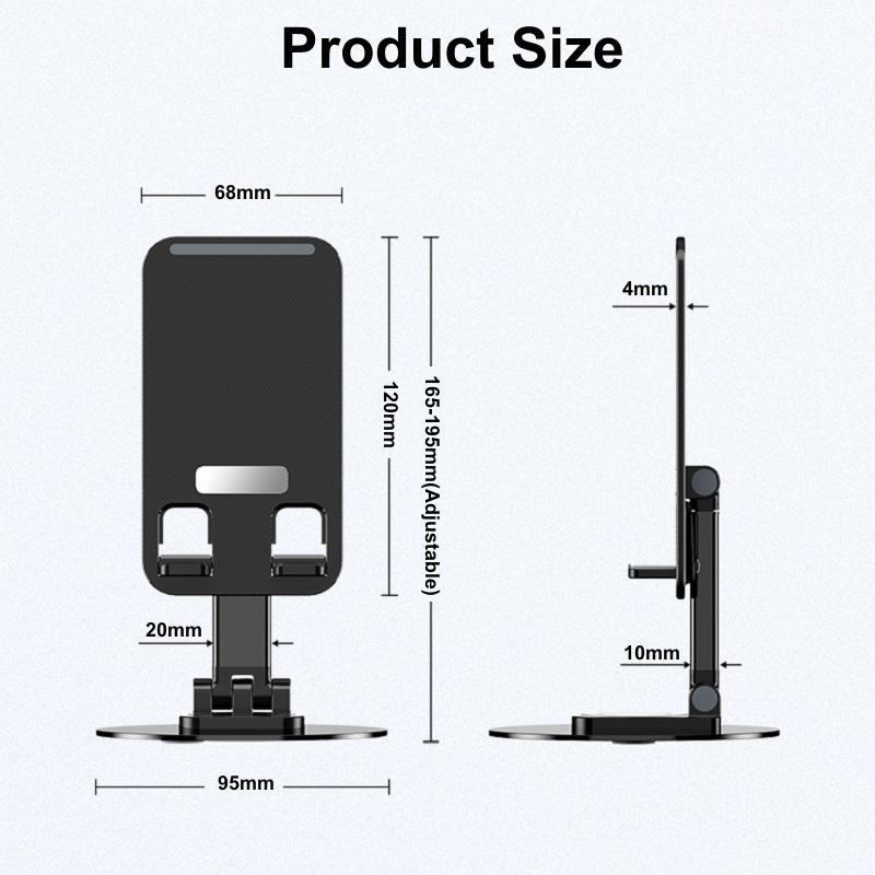 Stojan na stolní mobilní telefon pro IPhone IPad Motorola Samsung Nastavitelný stolní držák na tablet Univerzální stolní stojan na mobilní telefon