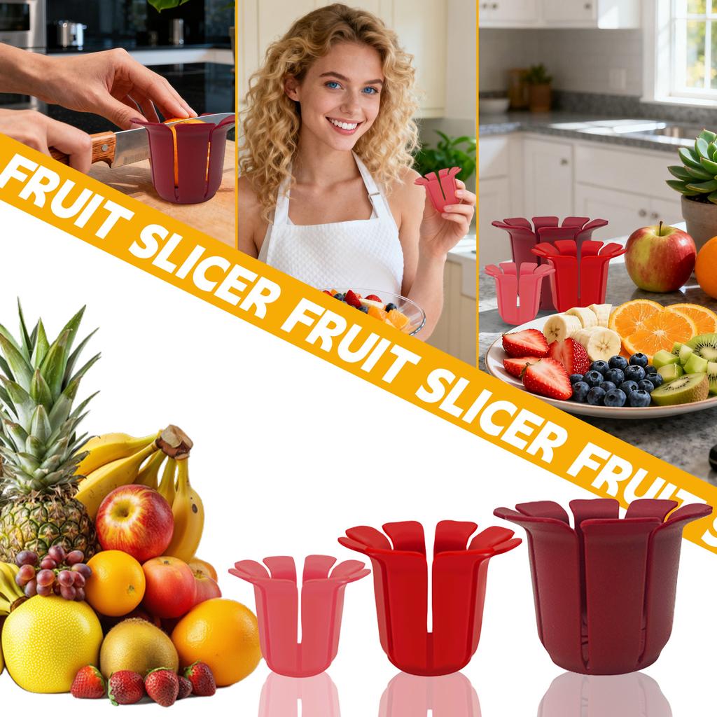 Fruit Helper - 3 Sizes Anti-Cut Fruit Cutting Protector, Safe Kitchen Tool For Slicing Orange, , Banana, Strawberry & More