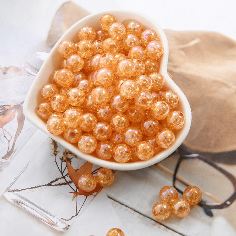 Acrylic AB Crushed Flower Bubble Round Beads for DIY Bracelet Jewelry Making