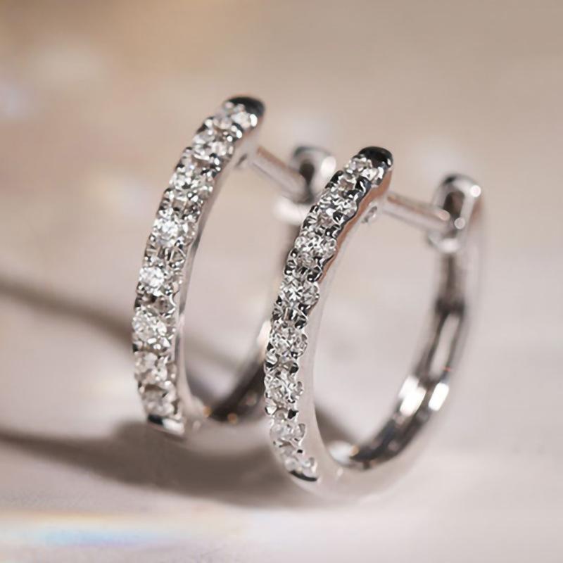 1Pc Fashionable Light Luxury Style Ear Buckles, Exquisite Micro-inlaid Synthetic Zircon Jewelry, Elegant Earrings for Daily Wear