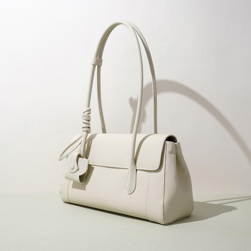 

2026 New Style Simple Clamshell Hand-carried Stick Bag Women Western-style Light Luxury Exquisite Leather Shoulder High-end Underarm 35x12x19cm