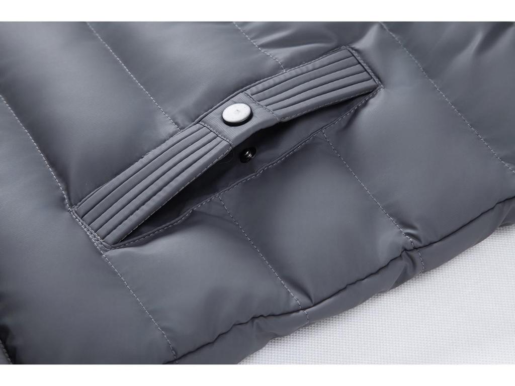 Men's Hooded Cotton Padded Jacket - Stand Collar, Patchwork, Warm Winter Casual Sport Jacket