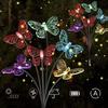 2 Modes Solar Butterfly Lights 6 LED Stake Lights Landscape Outdoor Decor Light  Courtyard