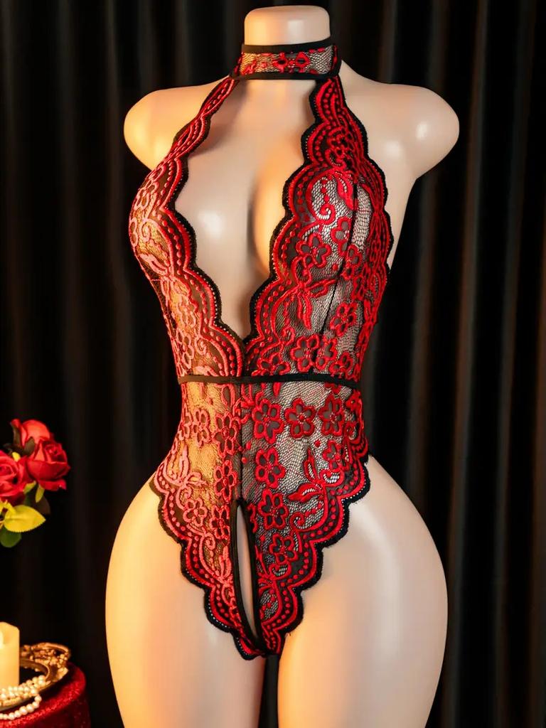 Porn Woman Naughty Crotchless Bodysuit Teddy Outfit Fit Night Calling Desire Lingerie Big Backless Deep V Seductive Sex Lencería