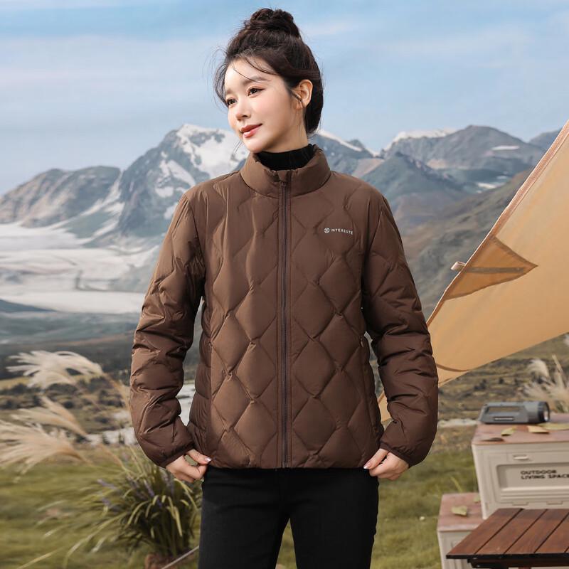 

SNOWFLYING Women s Lightweight Stand-Collar Short Down Jacket 5XL