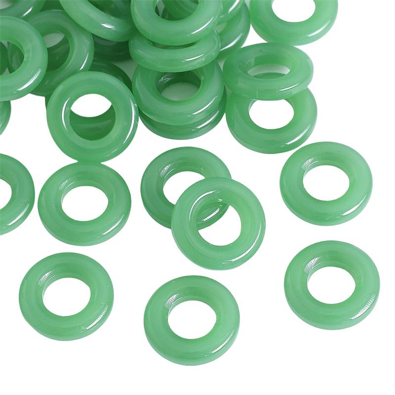 

5Pcs кришталеве скляне кільце для виготовлення ювелірних виробів DIY браслет намисто 16x8mm глибокий/зелений