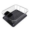 Dish Drying Rack Iron Dish Drainer Rack with Utensil Holder for Kitchen Counter Sink Spoons and Forks